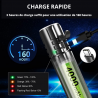 YAKEDA - Lampe tactique de poche 1100 lumens avec prise USB-C - Charge rapide pour une utilisation prolongée