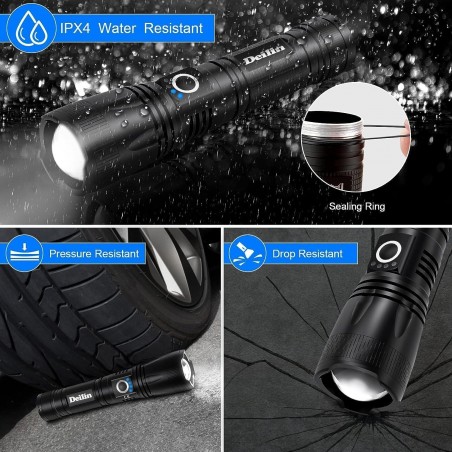 Lampe Torche Led Ultra Puissante, 20000 Lumens Lampe De Poche, Xhm77.2