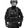 YAKEDA™ Veste Gilet Tactique avec poche molle pour pare balle Police/Gendarmerie