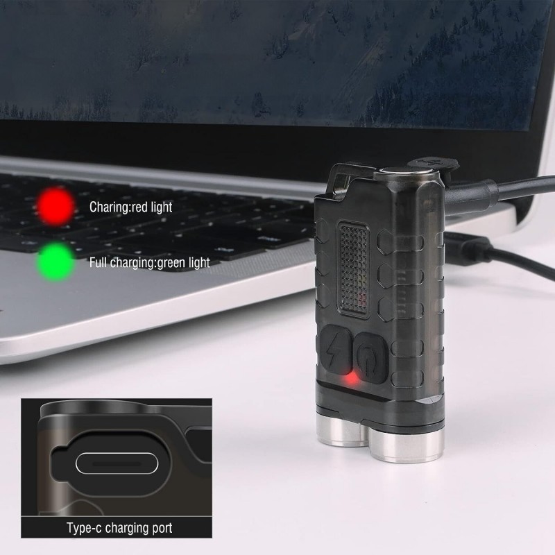 KINGCOO Lampe d'alarme de voiture radiocommandée LED Lampe flash rotative Éclairage de police pour 1/10 1/8 1/12 1/14 RC Camion d'ingénierie pour HSP TRX4 Tamiya Axial SCX10 (115 mm bleu