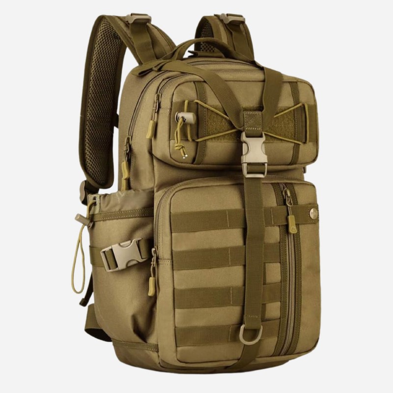 Sac à Dos Tactique 25l système MOLLE - Sable