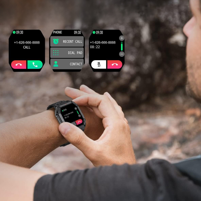 Montre Connectée Homme Avec Appel Bluetooth,Batterie Ultra-Longue 30