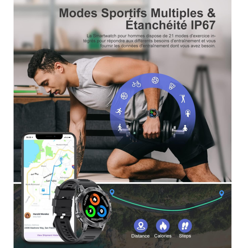 Une Montre Smart Watch Montre ConnectÃ©e Avec Photo Fréquence