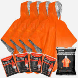 Pack 4 Ponchos de Survie d'Urgence — Protection Famille 72h