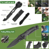 Kit de survie 180 en 1 - format compact évacuation conforme kit gouvernement 72h