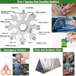 Kit de survie 180 en 1 - format compact évacuation conforme kit gouvernement 72h