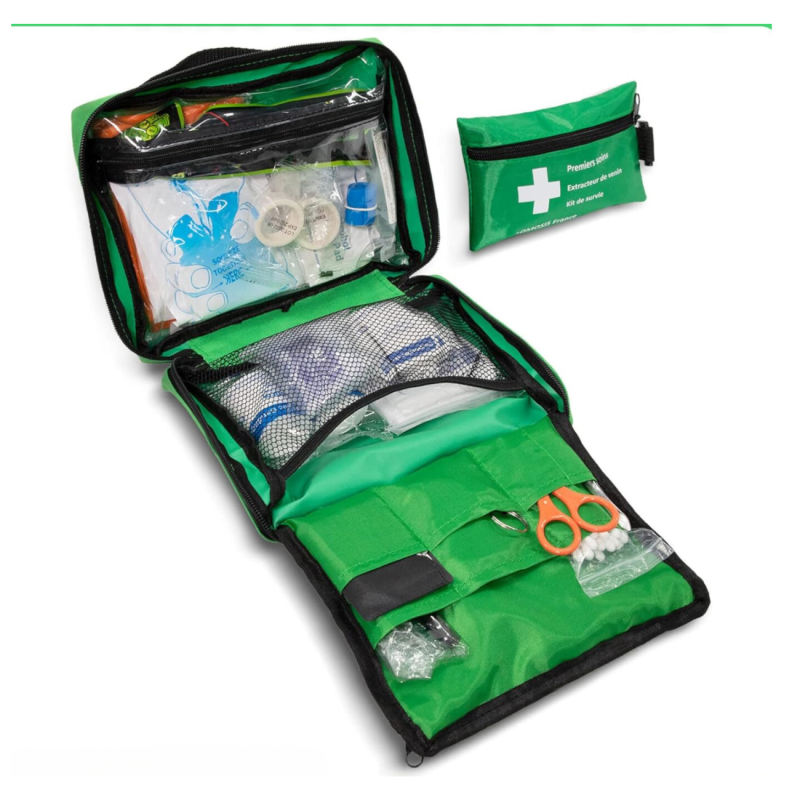 Graxury Trousse De Survie 14 En 1 – Kit Ultime Camping, Randonnée, Alpinisme – Lampe, Couteau, Pierre à Feu, Pinces Multifonctions, Couverture De Secours & Plus