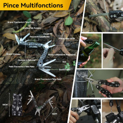 Kit de Survie 27-en-1 Complet – Trousse d’Urgence avec Outils Multifonctions