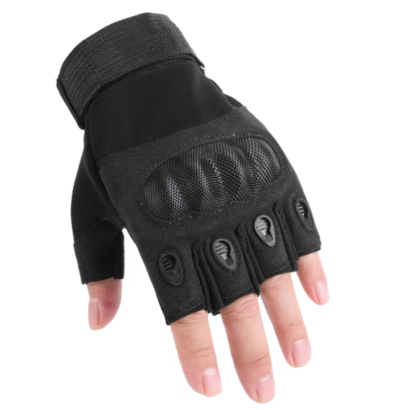 Gant mitaine de protection tactique noir