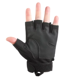 Gant mitaine de protection tactique noir