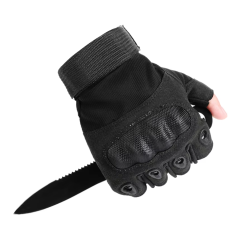 Gant mitaine de protection tactique noir