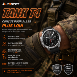 Montre Connectée Militaire Incassable GPS Talkie-Walkie