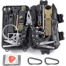 Kit de Survie 14 en 1 — Avec Kit de Pêche et Chasse