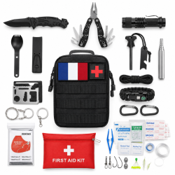 Sac de Survie MOLLE — Compatible Gilet Tactique et Sac à Dos
