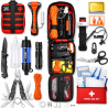 Kit survie militaire avec marteau brise-vitre - vue d'ensemble du kit voiture outdoor