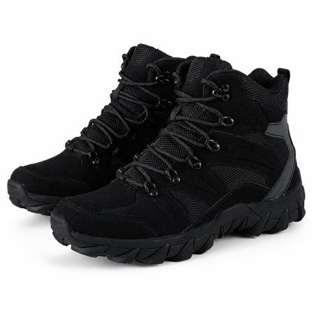 Chaussures tactiques militaires mid-cut Yakeda - vue d'ensemble tige courte 13 cm