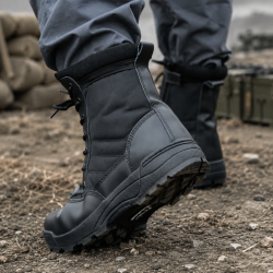 Chaussures armée française - détail laçage 8 œillets métalliques tradition F1 F2