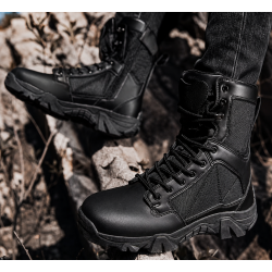 Chaussures militaires nubuck - doublure respirante et coque arrière renforcée talons