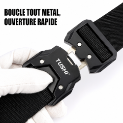 Ceinture Tactique Pompier — Nylon Ignifuge Résistant Feu