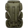 Sac à dos de voyage militaire 105L - vert - compartiments organises et poches interieures