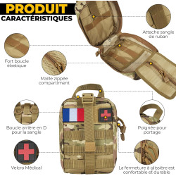 Sac de Survie Complet 72h — Sac à Dos Militaire Tactique Ergonomique Évacuation d'Urgence