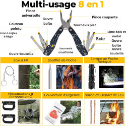 Sac de Survie Complet 72h — Sac à Dos Militaire Tactique Ergonomique Évacuation d'Urgence