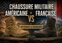 Chaussure militaire américaine vs française : différences, équivalents